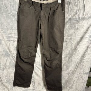 Nau pants men’s 34 brown lined reinforced outdoor canvas like organic cotton